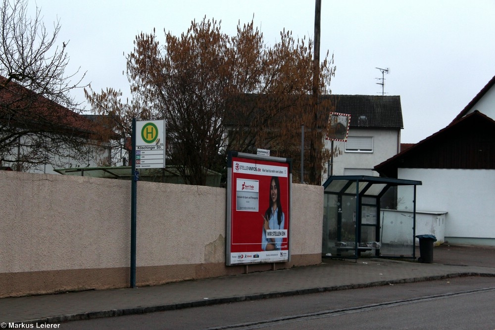 Haltestelle: Großmehring, Köschinger Straße